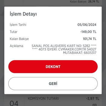 CV Maker İznim Olmadan Kartımdan Para Çekti