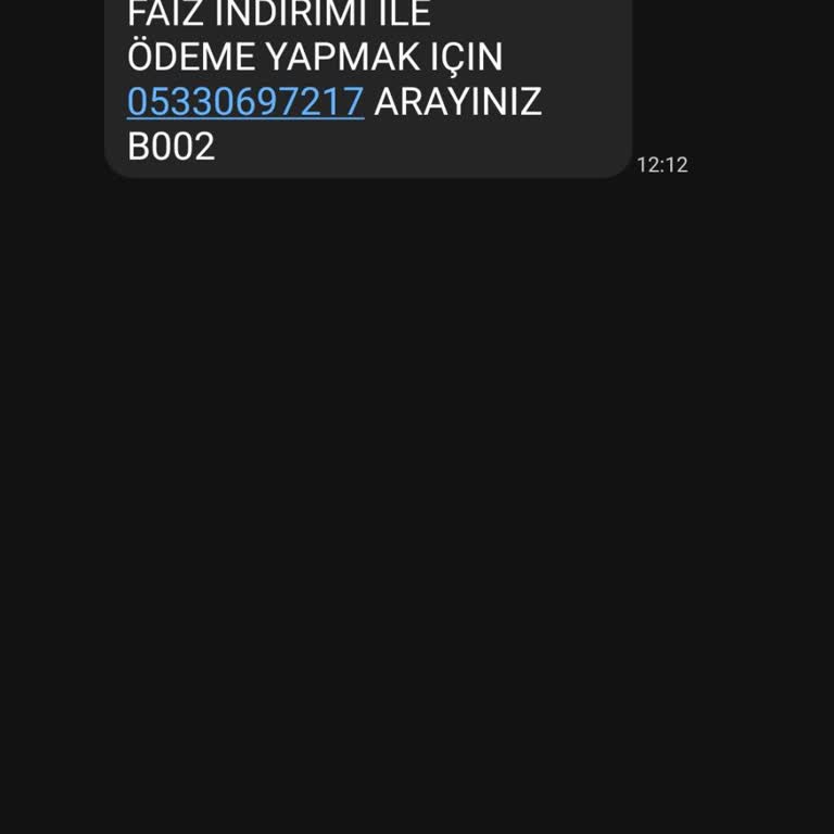 Metka Hukuk SMS İle Borç Alacak İndirim Bilgisi