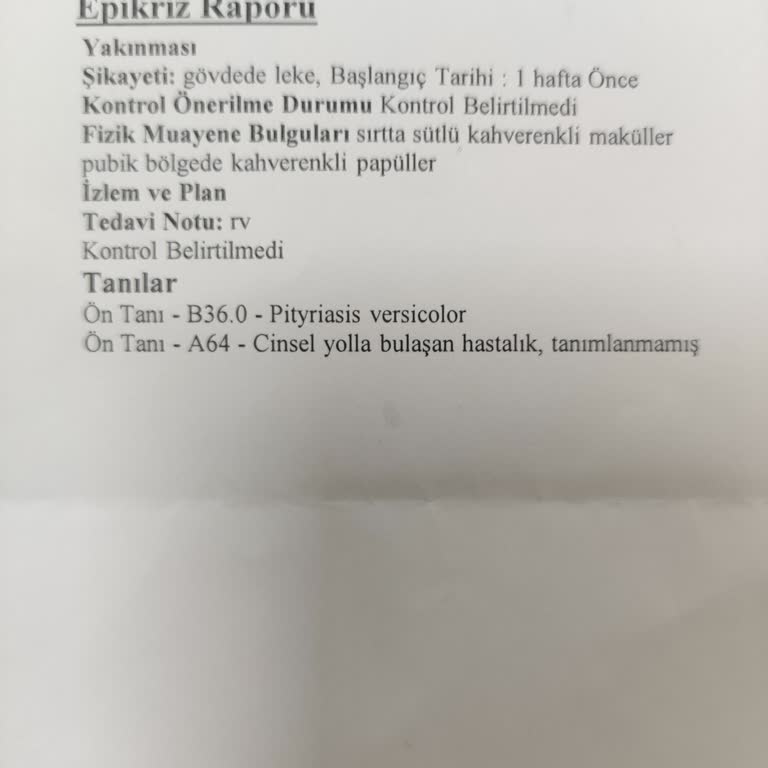 Medical Park Hastanesi Mersin Tıp Merkezi Dermatoloji Şikayeti