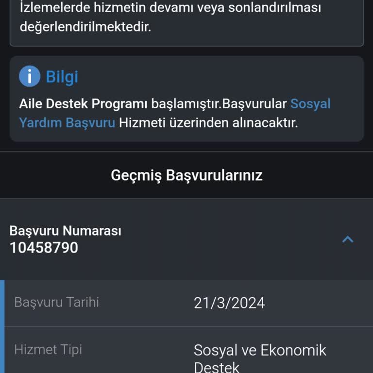 Aile ve Sosyal Hizmetler Bakanlığı Aile Sosyal Ekonomik Yardım Talebi