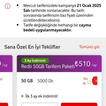 Vodafone Taahhüt Dışı Fiyat Değişikliği Ve Faturalandırma