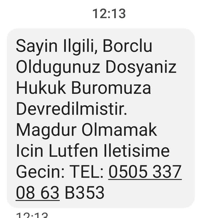 Güven Hukuk (Sms) Yanıltıcı Hukuk Bürosu Mesajı Hakkında Şikayet