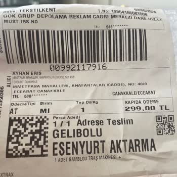 Gök Grup Depolama Firma Ürünü Arızalı Çalışmıyor Kargoda Teslim Etti