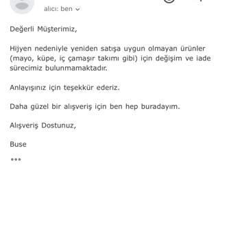 Boyner Teslim Edildiği An İade Etmek İstediğim Ürünü İade Almıyor