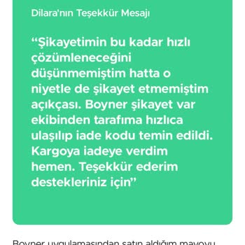 Boyner Teslim Edildiği An İade Etmek İstediğim Ürünü İade Almıyor
