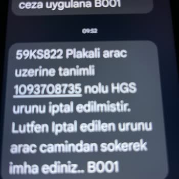 Kuzey Marmara Otoyolu HGS De Yanlış Alınan Ücret