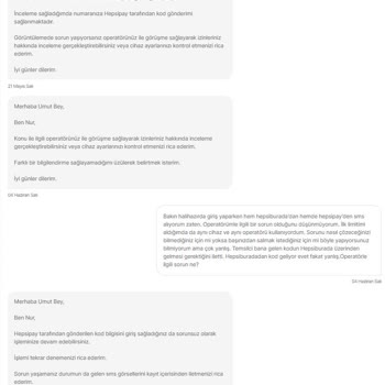 HepsiPay Hepsiburada Limit İçin Gelen Kod Yanlış