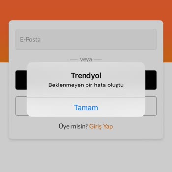 Trendyol Giriş Yapamıyorum Hata Veriyor