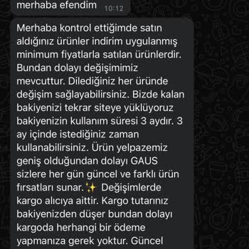 Gaus İade Kabul Etmiyor, Değişim Yapmaya Zorluyor!