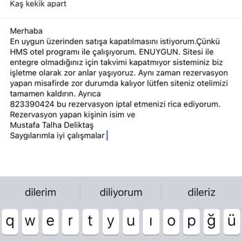 Enuygun.com Otelde Müsaitlik Olamamasına Rağmen Rezervasyon Yapıldı.