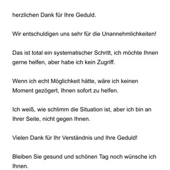 DHL Services ist nicht willig zu helfen