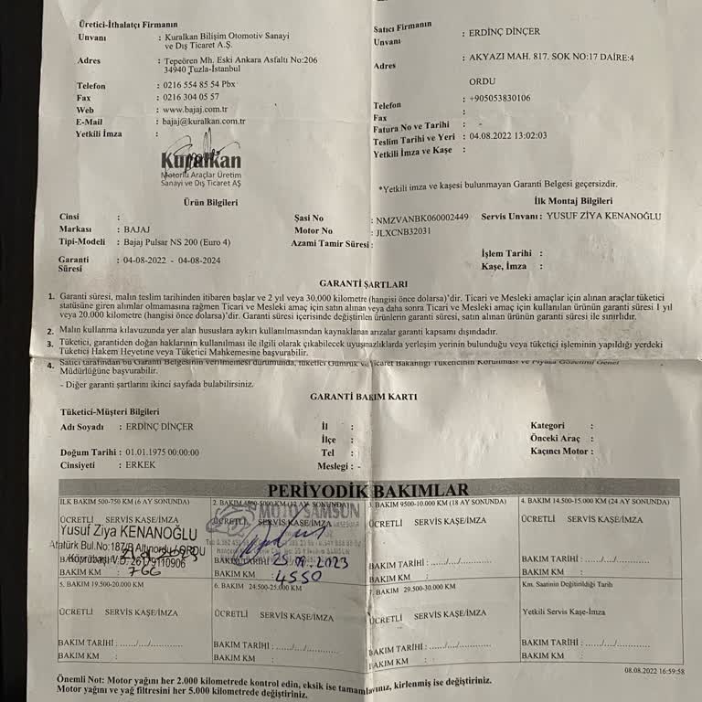 Bajaj Servis Hizmeti Vermiyor