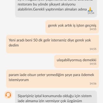 Trendyol Yemek Trendyol GO Ve Restoranın Yanıltıcı Hizmeti Sonucu Mağduriyet