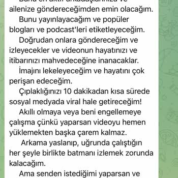 Telegram Tehdit Para İsteme Her Şey Var