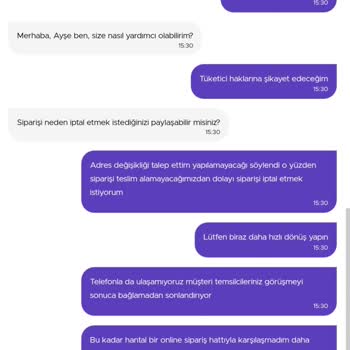 Getir Yemek Uygulaması Adres Değişikliği Ve Sipariş İptali Yapılmaması