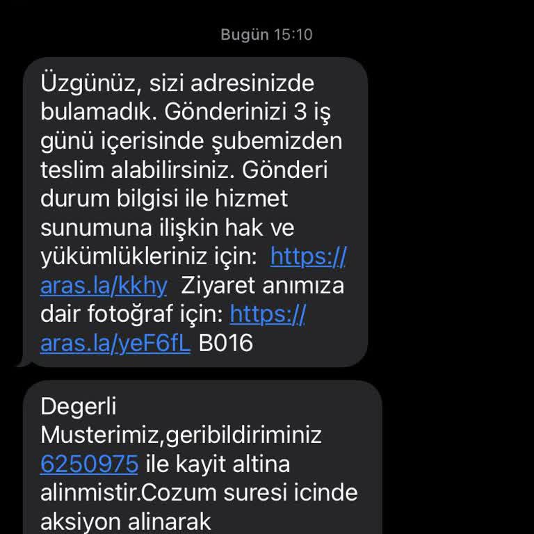 Aras Kargo Sabiha Gökçen Şubesi Dağıtım Yapmıyor