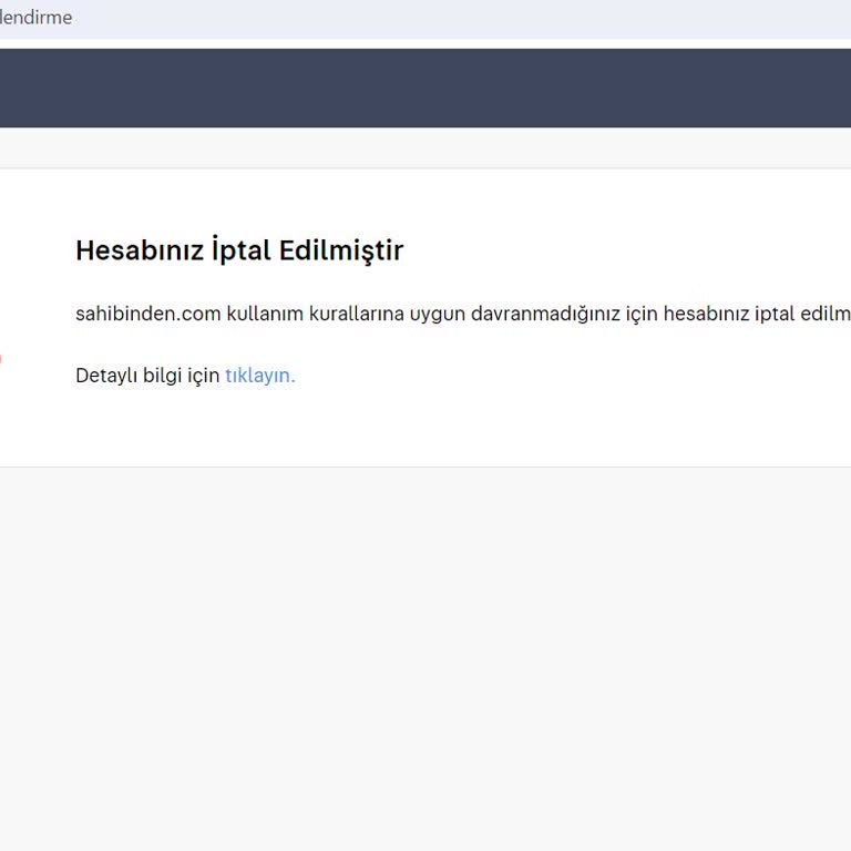 Sahibinden Hesabımı Haksız Yere Kapattı Reklam Paralarımı Yedi
