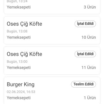 Yemeksepeti Yanlış İşlemler Ve İade Sorunu