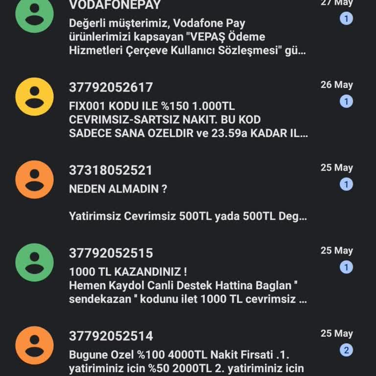 Vodafone'dan Gelen Sürekli Mesajlar İçin Çözüm Arayışı