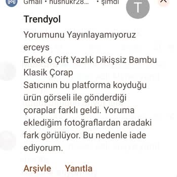 Trendyol Olumsuz Yorum Yayınlamıyor.