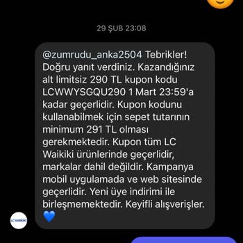LCW Nin Hediye Kuponunu Geri Vermemesi