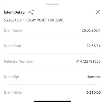 Vodafone Bütçe Dostu 100 TL İade Vermiyor