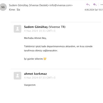 Vivense Kullanılmamış Ürünü İade Ettiğinizde %30 Kesinti Yapıyor!