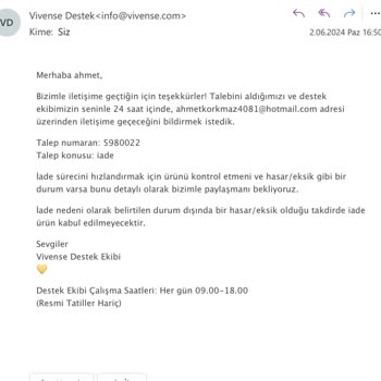 Vivense Kullanılmamış Ürünü İade Ettiğinizde %30 Kesinti Yapıyor!