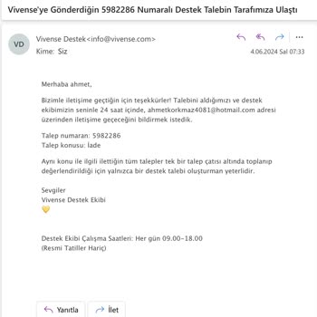 Vivense Kullanılmamış Ürünü İade Ettiğinizde %30 Kesinti Yapıyor!