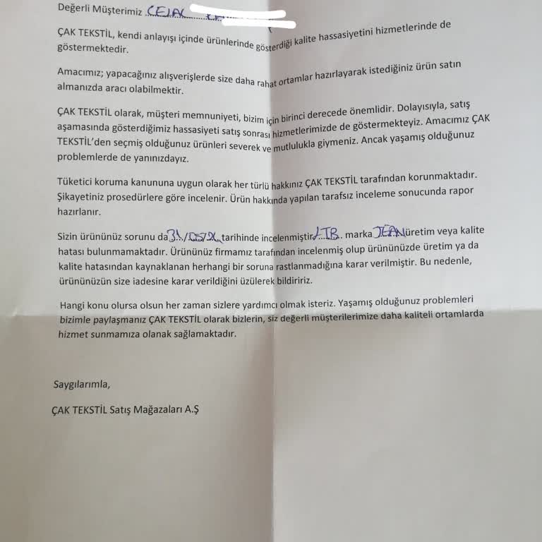 LTB Pantolonlarında Esneme Sorunu Ve İade Mağduriyeti