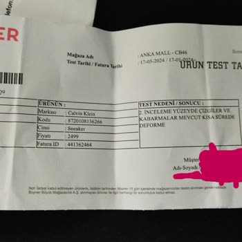 Boyner - Calvin Klein Ayakkabı Mağduriyeti