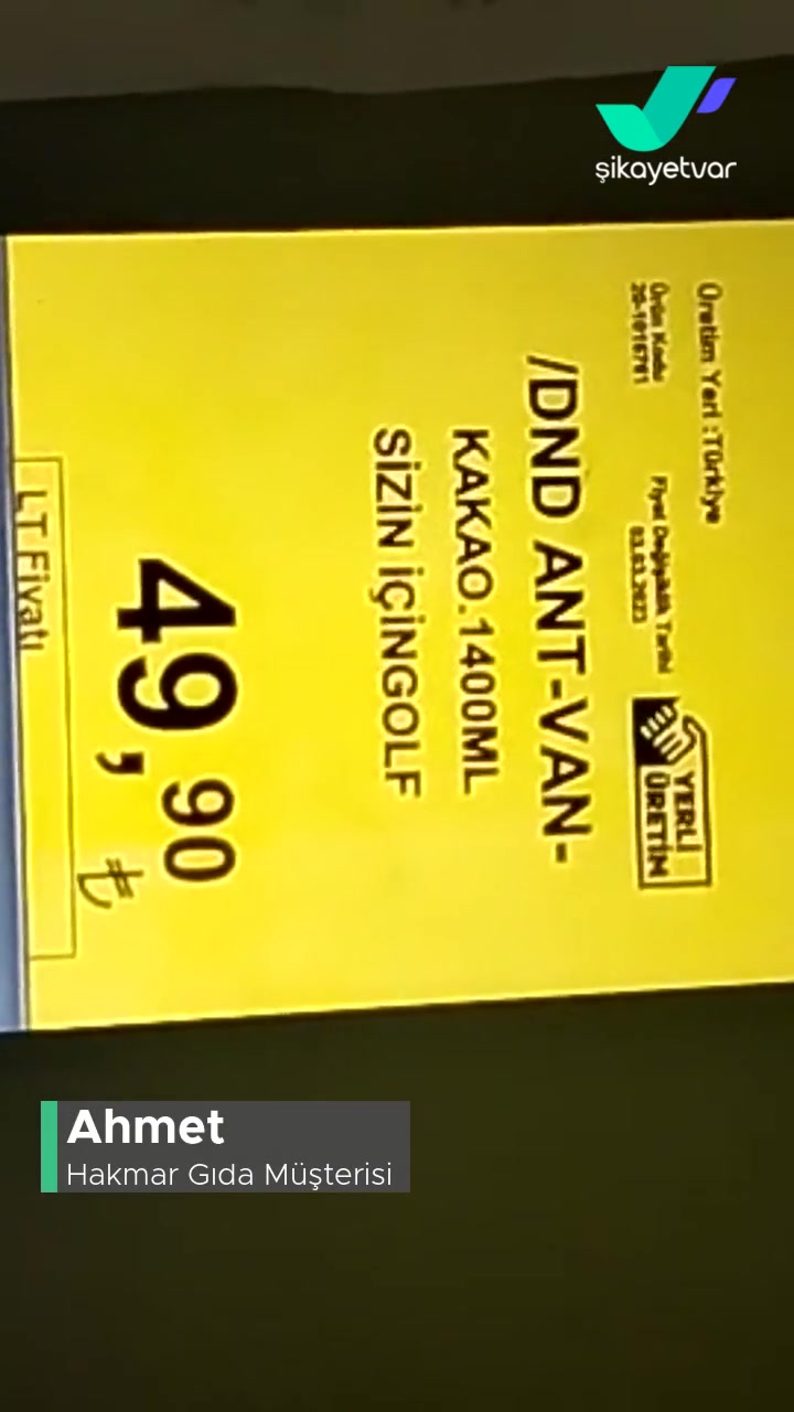Hakmar Gıda Fiyat Sorunu! videonun kapak resmi