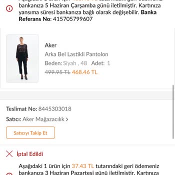 Trendyol İptal Mağduriyeti--şikayet Kaydı