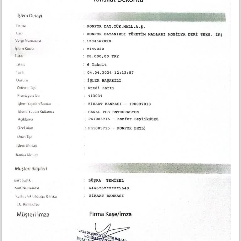 Konfor Mobilya Teslimat Gecikmesi Ve Dönüş Yapılmaması