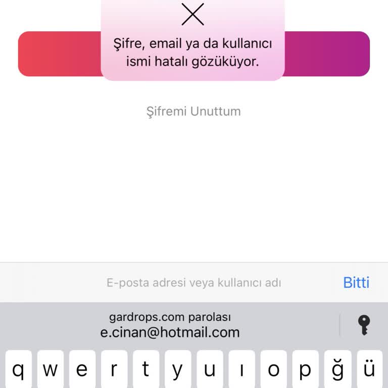 Gardrops Hesabıma Giremiyorum Paramı Alamıyorum