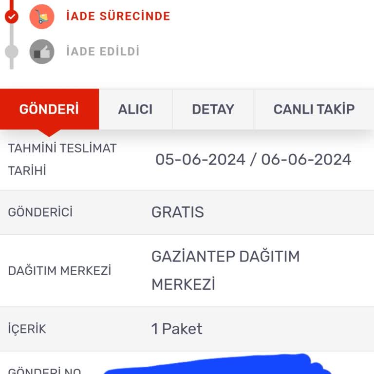 KARGOMsende Kargo Firmasi Kargomu İade Etme Hakkını Kullanmış Bana Sorulmadan