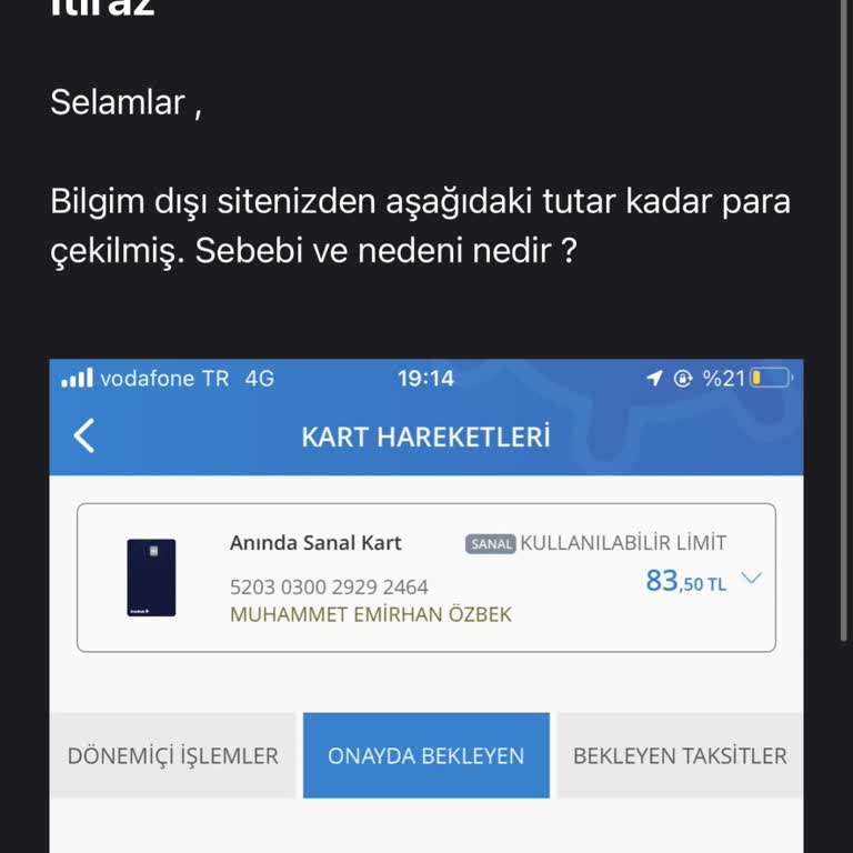 CV Maker Bilgim Dışı Kartımdan Para Çekti.