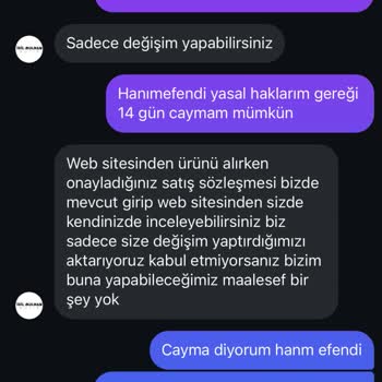 İdil Mulhan Butik Butikten İade Sorunu