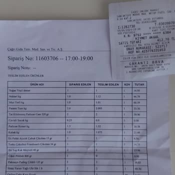 Çağrı Hipermarket Bozulmak Üzere Olan Ürünler Gönderdiler.