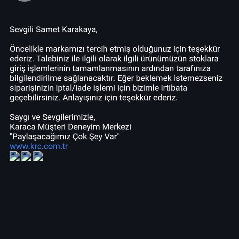 Karaca Züccaciye 10 Gün Oldu Kargoya Verilmedi