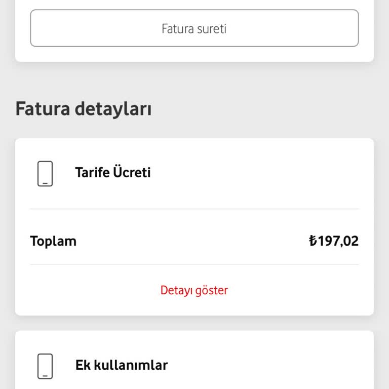 Vodafone Fatura Ek Ücreti