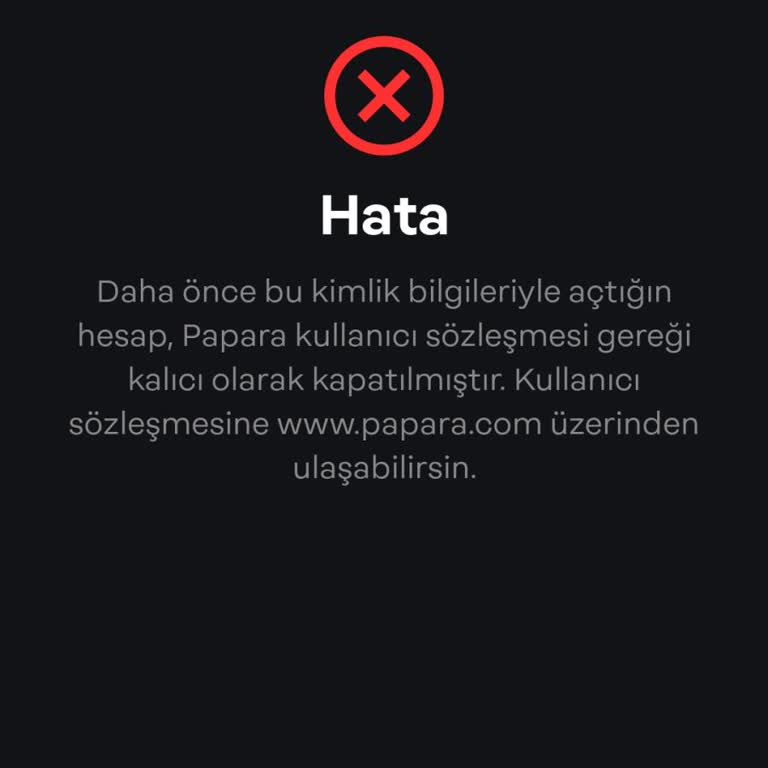 Papara Hesabı Onaylayamıyorum