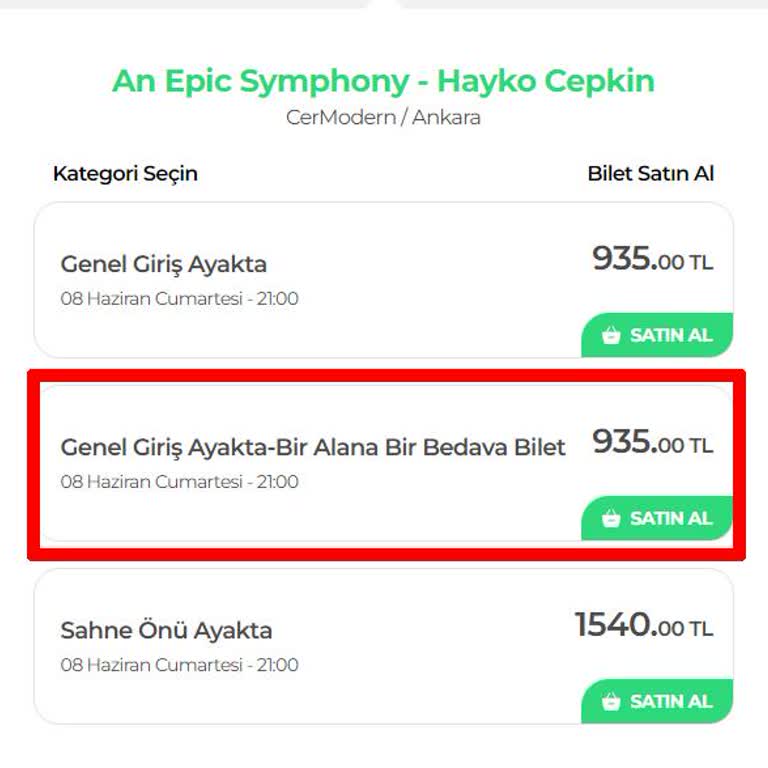 Bubilet Etkinlik Günlerine Yaklaşınca Haksız Kampanya