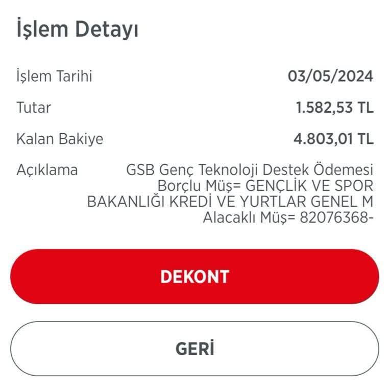 Gsb Öğrenci Teknoloji Yardımı Geri Ödeme Hatası