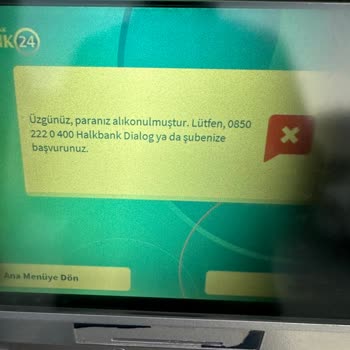 Halkbank ATM Paramı Yuttu