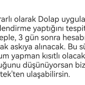 Dolap Yüksek Komisyon Ve Hesap Kısıtlama
