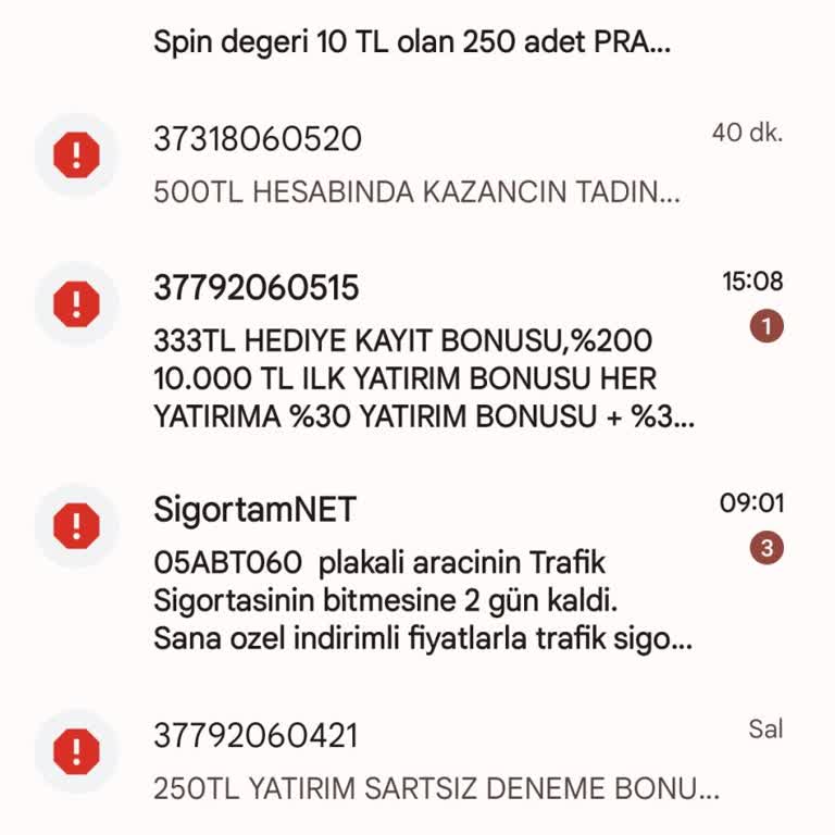 Vodafone Bahis SMS Sorunu