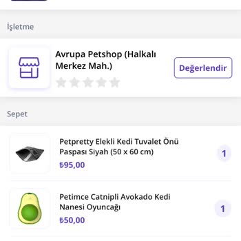 Getir Petshop İade Etmiyor