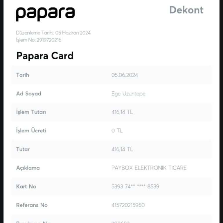 epin.com.tr E Pin Sipariş Verilmedi İadede Yapılmadı