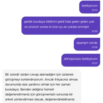 Getir Yanlış Bilgi Veren Müşteri Temsilcileri